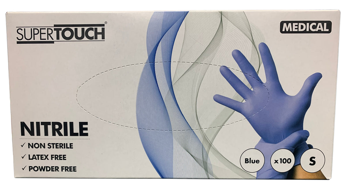 Nitrile blue hand gloves small sizes