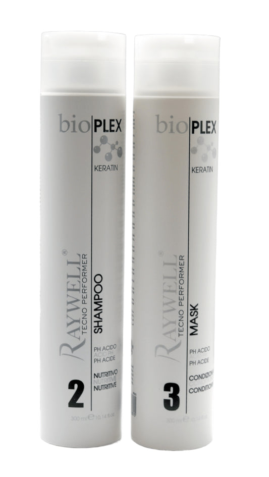 Raywell Keratin Shampoo And Raywell Keratin Mask Bio plex 300ml