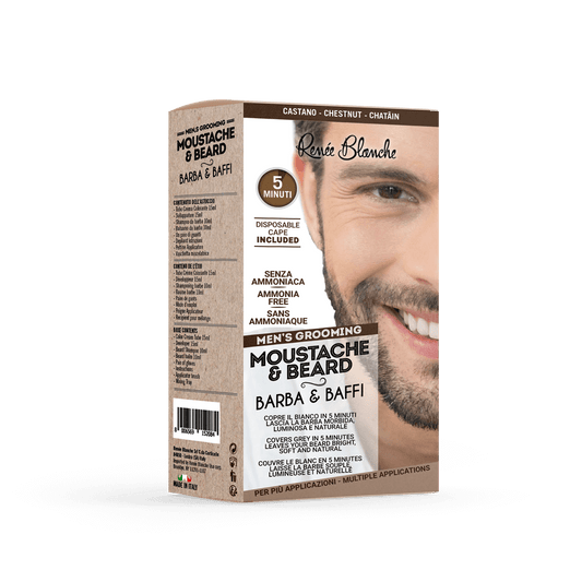 Moustache beard  dye colour Chestnut